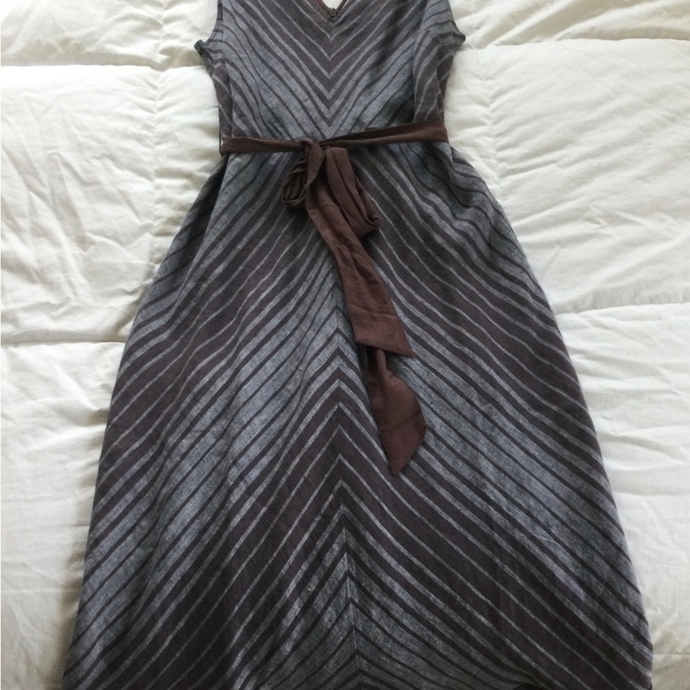 Sundance Allende Stripe Linen Dress Size 12/2 - Picture 3 of 9